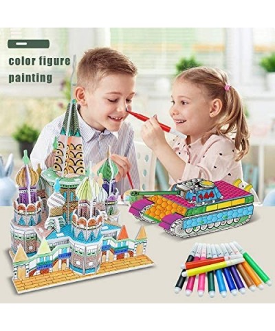 3D Puzzle Set Art and Craft Coloring Painting 3D Puzzle Arts and Crafts for Kids Age 7 8 9 10 11 12. Fun Creative DIY Toys Gi...