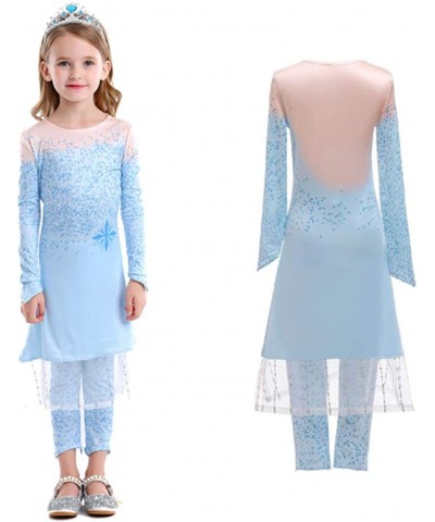 Princess Dress for Girls Halloween Carnival Party Cosplay Dress Up Costumes Blue $55.52 Kids' Costumes