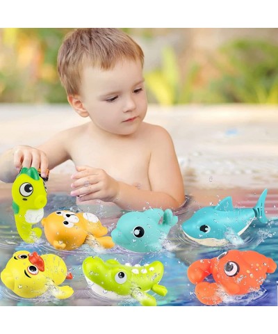 Bath Toys 7 Pack Swimming Wind Up Bath Toys for Toddlers 1-3 Sea Animals Floating Bathtub Toys Pool Toys for Bathtub Shower B...