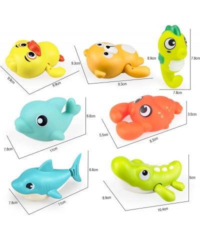 Bath Toys 7 Pack Swimming Wind Up Bath Toys for Toddlers 1-3 Sea Animals Floating Bathtub Toys Pool Toys for Bathtub Shower B...