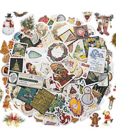 240 Pcs Christmas Stickers Holiday Washi Stickers Vintage Stickers for Kids Teens Scrapbooking Laptop Decorations Art Craft C...