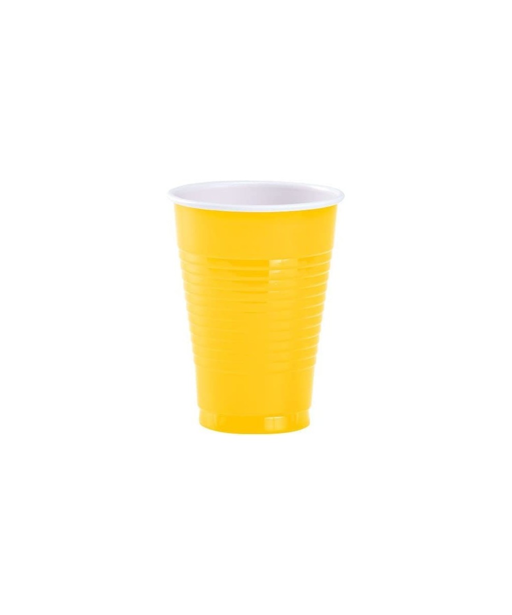 Plastic Party Cups - 12oz | Sunshine Yellow | Pack of 20 $14.83 Kids' Party Tableware