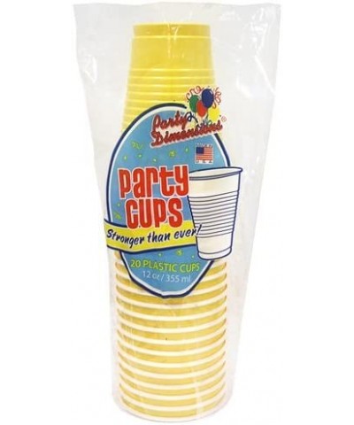 Plastic Party Cups - 12oz | Sunshine Yellow | Pack of 20 $14.83 Kids' Party Tableware