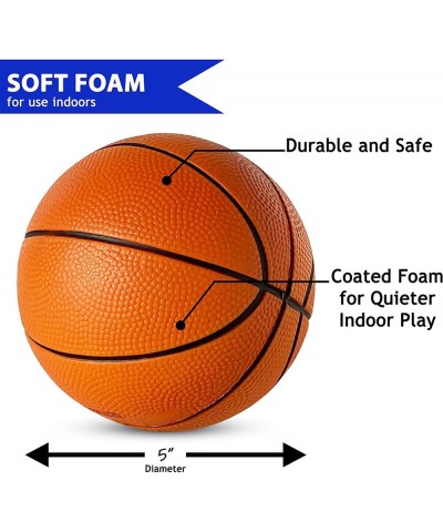 5” Foam Mini Basketball for SKLZ Pro Mini Basketball Hoop 2 Pack | Safe & Quiet Small Basketball for Over The Door Mini Hoop ...