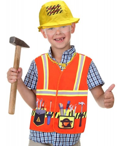 Kids Construction Worker Vest Hat Goggle Bracelet for Construction Birthday Halloween Party Dress Up Costume Gift $39.95 Kids...