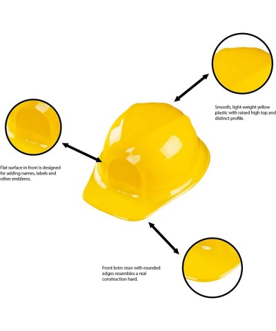 12 Pack Yellow Construction Hard Hat Plastic Birthday Party Supplies Worker Caps Set Halloween Costume Toy $16.97 Kids' Party...