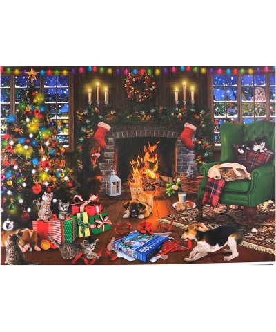 Paws Christmas Party Jigsaw Puzzles 1000 Pieces for Adults Teens and Kids $29.58 Jigsaw Puzzles