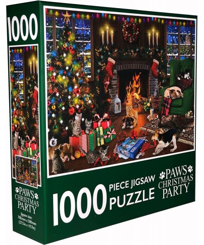 Paws Christmas Party Jigsaw Puzzles 1000 Pieces for Adults Teens and Kids $29.58 Jigsaw Puzzles