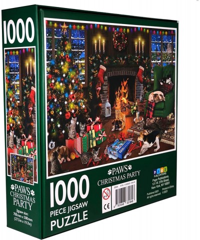 Paws Christmas Party Jigsaw Puzzles 1000 Pieces for Adults Teens and Kids $29.58 Jigsaw Puzzles