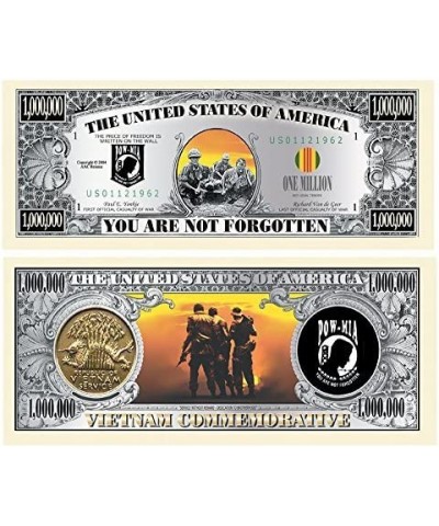 Pack of 50 - POW/MIA Vietnam Memorial Million Dollar Bill $26.34 Gags & Practical Joke Toys