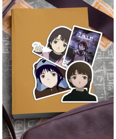 Serial Experiments Lain Lain Iwakura Girl Cute Sticker for Phone Laptop Skateboard Car Colorful Sticker Pack 4 Pcs Size 3inch...