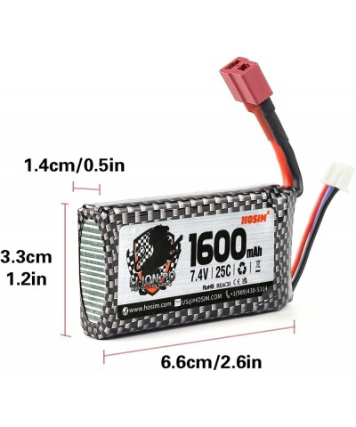 5PCS 9125 1600mah Lipo Battery 7.4v 25C RC Cars Rechargeable Battery Pack for S920 S921 9206E 9200E 1/10 RC Truck Accessory $...