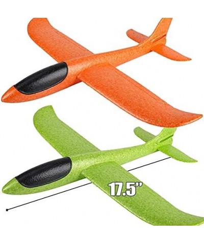 2 Pack 17.5" Airplane Toys Boy Toys 2 Flight Mode Foam Glider Plane for Kids Family Yard Game Flying Toys Birthday Gifts for ...