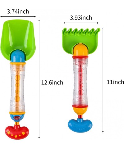 Beach Sand Toys 2Pack Beach Water Spray Digging Sand Shovel Rake Two in One Water Pump Toys Summer Swimming Pool Beach Party ...