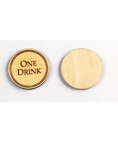 100 Wooden Drink Tokens - Laser Engraved $88.42 Game Accessories