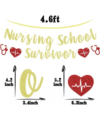 Gold Glitter Nursing School Survivor Banner Class of 2023 RN/Earned It/Nurse Call the Shots 2023 Nursing School Graduation Pa...