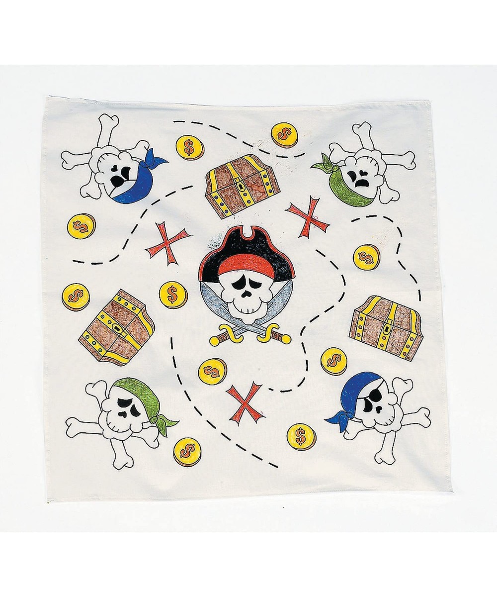 Color Your Own Pirate Bandanas - Set of 12 - DIY Crafts for Kids and Party Activities $45.29 Craft Kits