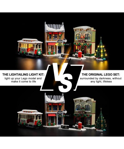 Light for Lego-10308 Christmas-High-Street - Led Lighting Kit Compatible with Lego Building Blocks Model - NOT Included The M...