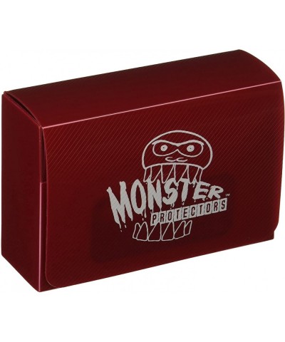 Monster Magnetic Double Trading Card Deck Box(RED) - 2 Removable Deck Sleeves-Holds 150 Gaming TCGs-Compatible with Yugioh MT...