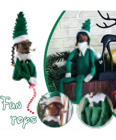 11.8in Doll 2PC Christmas Ornaments Decoration Doll Toy Snoop on a Stoop Christmas Elf Doll Handcrafted Elbow Plush Gift Funn...