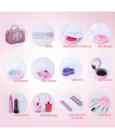 Kids Makeup Kit for Girls Washable Makeup Set Toy with Real Cosmetic for Little Girl Children Christmas Birthday Gift Makeup ...