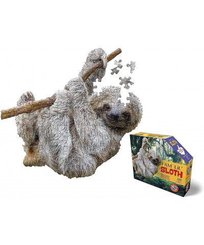 LiL' SLOTH 100 Piece Jigsaw Puzzle For Ages 5+ - 4008 - Unique Animal-Shaped Border Poster Size when completed Oversized Puzz...