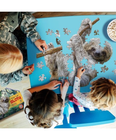 LiL' SLOTH 100 Piece Jigsaw Puzzle For Ages 5+ - 4008 - Unique Animal-Shaped Border Poster Size when completed Oversized Puzz...