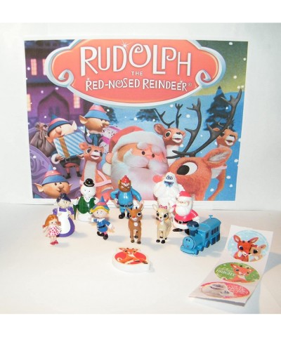 Rudolph The Red Nosed Reindeer Deluxe Figure Toy Set of 10 Featuring Rudolph Santa Hermey The Misfit Elf Bumble The Monster a...