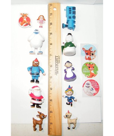 Rudolph The Red Nosed Reindeer Deluxe Figure Toy Set of 10 Featuring Rudolph Santa Hermey The Misfit Elf Bumble The Monster a...