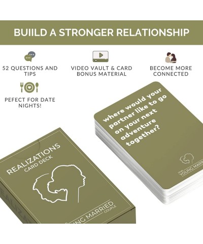 REALIZATIONS - Card Deck - Fun Game for Couples - 52 Questions to See How Well You Know Your Partner – Dating and Engaged Cou...