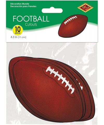 10 Piece Miniature Paper Football Cut Outs Game Day Party Decorations Brown/White/Black 4 $13.57 Kids' Party Decorations