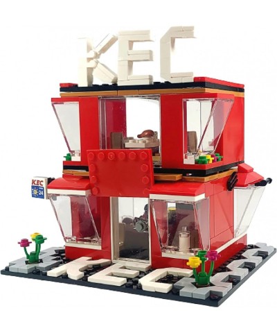 City Street Creator Modular Building Blocks Sister Karen’s Fried Chicken Restaurant 282 Piece Toy Bricks Set MOC City Buildin...