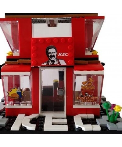 City Street Creator Modular Building Blocks Sister Karen’s Fried Chicken Restaurant 282 Piece Toy Bricks Set MOC City Buildin...