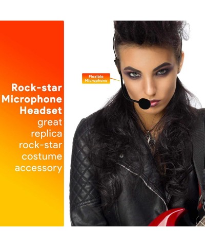 Rockstar Costume Accessories Headset - Fake Rock Star MJ Singer Microphone and Headphones Costume Accessory Prop $18.26 Kids'...