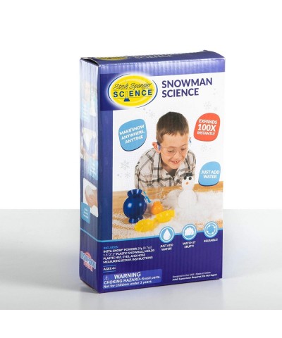 Steve Spangler Snowman Science Starter Kit – Fun Science Kit for Kids Simple and Safe – Makes Realistic Fluffy Snow in Second...