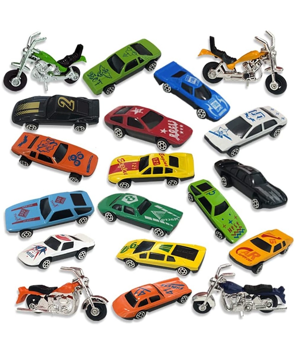 Diecast Car and Motorcycle Toys Set of 25 Cool Motorbike and Car Toys for Kids in Window Box Fun Pretend Play Toys for Boys a...