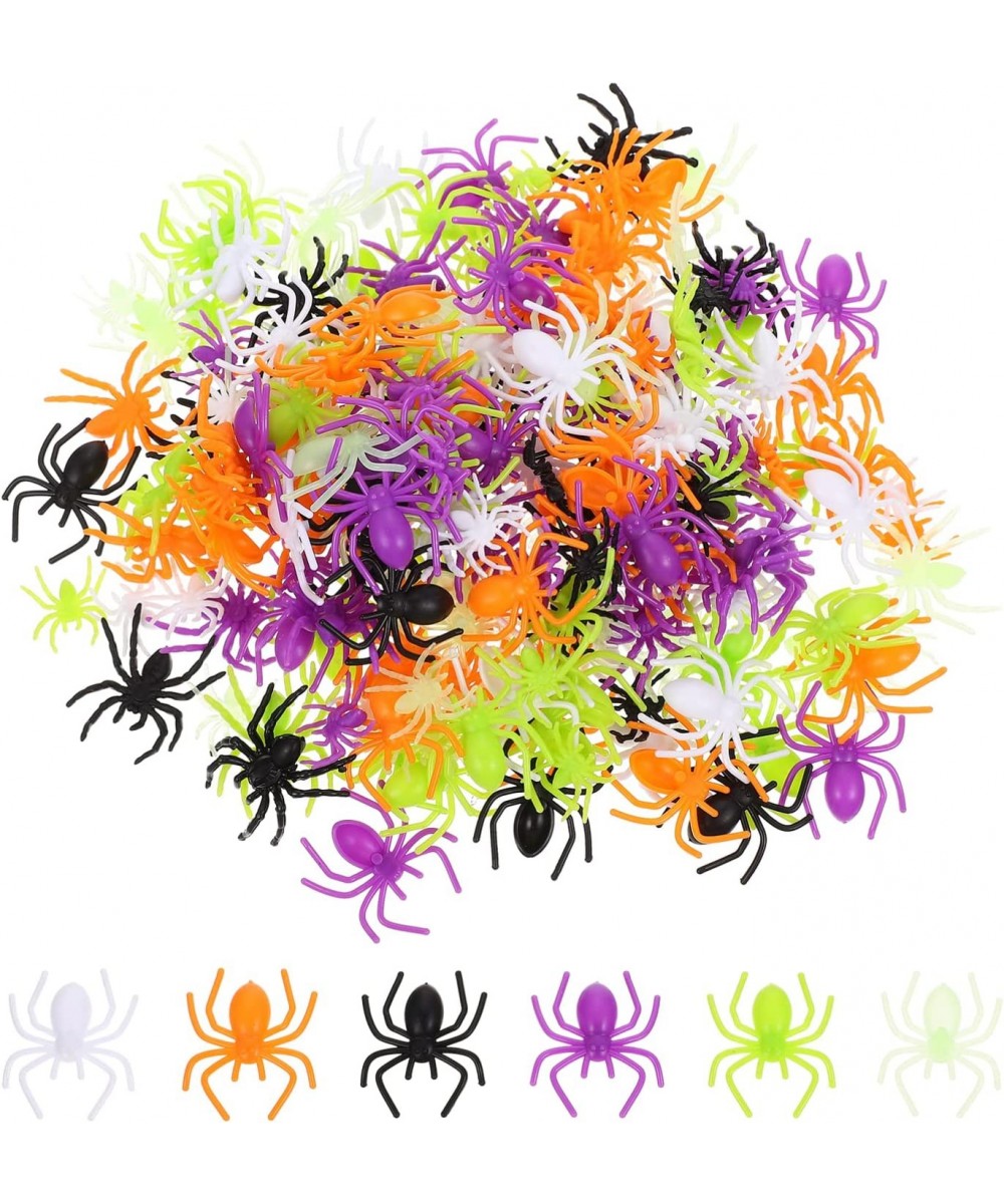 200 Pieces Plastic Spiders Halloween Small Fake Spiders Realistic Tiny Spiders Terror Prank Props for Halloween Decorations (...