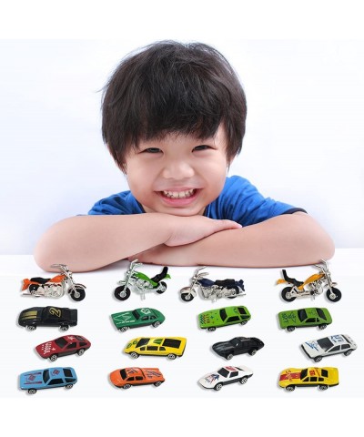 Diecast Car and Motorcycle Toys Set of 25 Cool Motorbike and Car Toys for Kids in Window Box Fun Pretend Play Toys for Boys a...