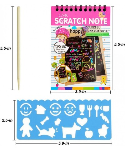 16 Pack Scratch Notebooks Art and Crafts for Kids Ages 4-8-12 Party Favors Rainbow Magic Scratch Paper for Kids Activities Dr...