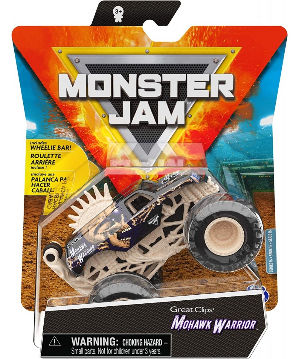 Monster Jam Official Mohawk Warrior Monster Truck Die-Cast Vehicle Bone Yard Trucks Series 1:64 Scale $57.78 Kids' Play Trucks