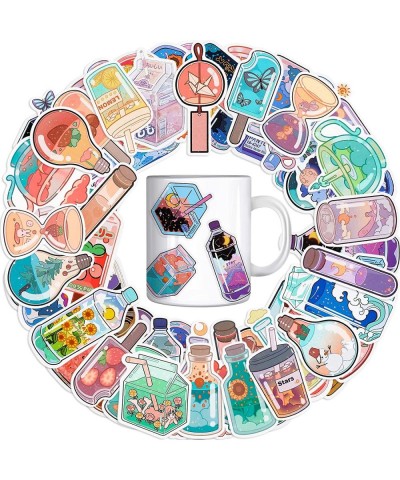 100 Pack Cute Stickers Kawaii Boba Beverage Drink Sticker Bubble Tea Aesthetic Sticker Waterproof Cartoon Water Bottle Sticke...