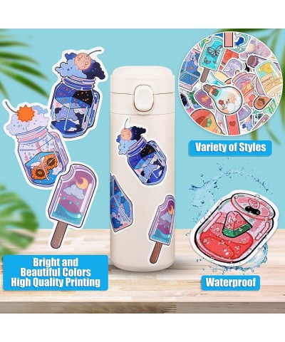 100 Pack Cute Stickers Kawaii Boba Beverage Drink Sticker Bubble Tea Aesthetic Sticker Waterproof Cartoon Water Bottle Sticke...