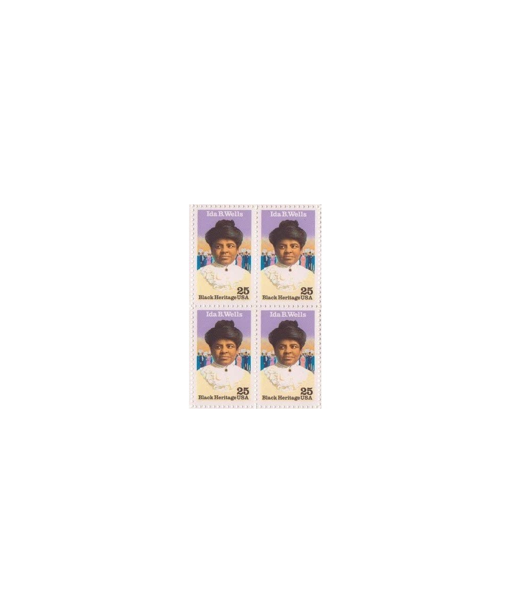 Ida B. Wells Set of 4 x 25 Cent US Postage Stamps NEW Scot 2442 $15.32 Collectibles Display & Storage