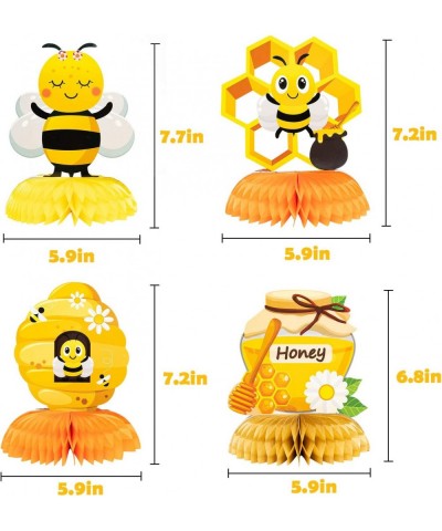 6 Pcs Springtime Honey Bee Honeycomb Centerpieces Table Toppers Summer Bumble Bee Table Decor Sweet as Can Party Decorations ...