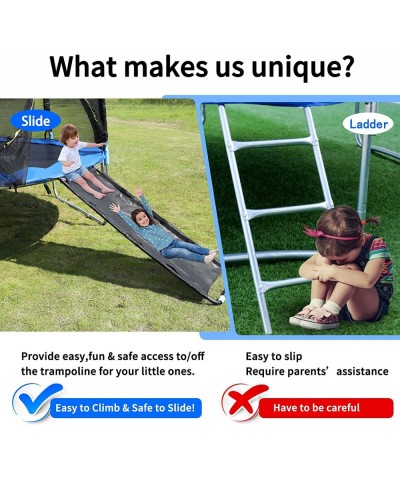 Universal Trampoline Slide 6 Fabric Handles Slide with Resistant Fabric Safety Trampoline Accessories Indoor and Outdoor Stur...