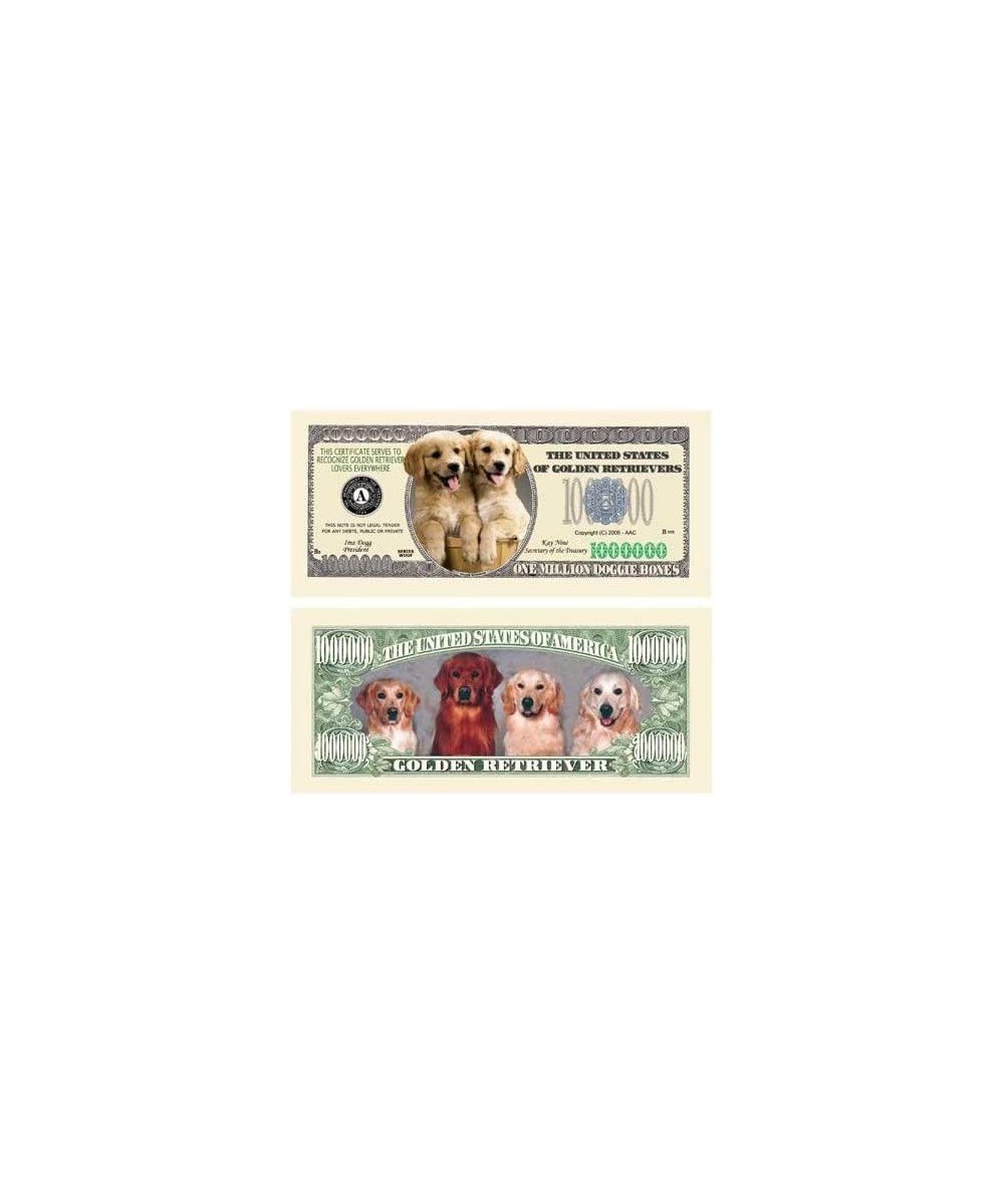 Pack of 5 - Golden Retriever Dog Million Dollar Bills - Best Gift for Golden Retriever Lovers $16.34 Gags & Practical Joke Toys