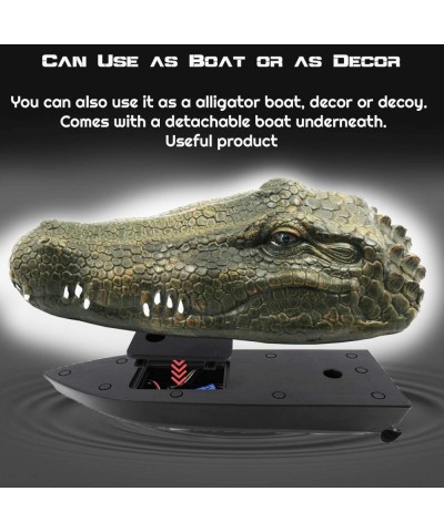 2.4 GHz Remote Control Alligator Head Boat RC Boats for Adults and Kids - Large Decoy and Floating Crocodile Head Toy Recharg...