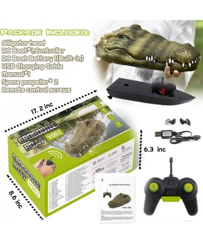 2.4 GHz Remote Control Alligator Head Boat RC Boats for Adults and Kids - Large Decoy and Floating Crocodile Head Toy Recharg...