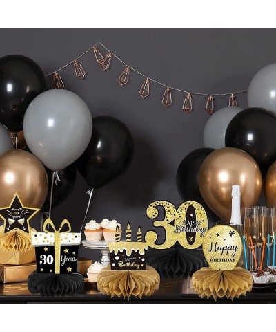 9 Pieces 30th Birthday Decoration 30th Birthday Centerpieces for Tables Decorations Cheers to 30 Years Honeycomb Table Topper...