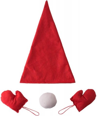 Santa Claus Hat Christmas Tree Topper with Nose Gloves Creative Santa Hat Tree Top Decoration of The Tree Hugger for Christma...